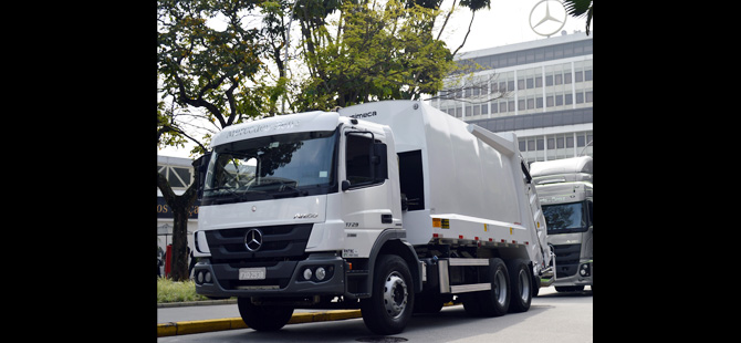 Brezilya sokaklarını Allison donanımlı Mercedes’ler temizliyor