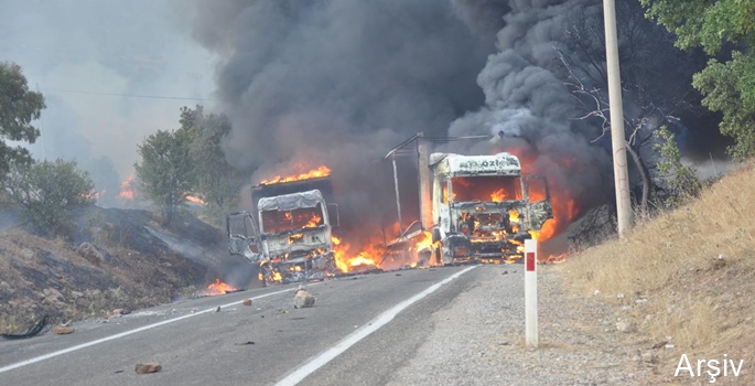 PKK, kamyona saldırdı: 1 ölü