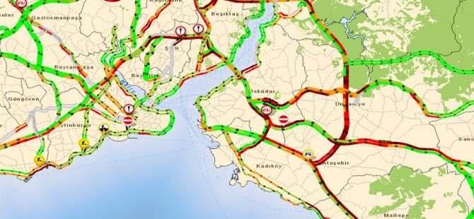 İstanbul'da trafik felç oldu!