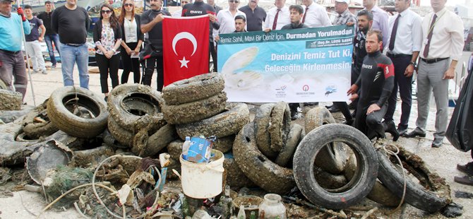 Akdeniz'den 500 ton çöp çıkartıldı