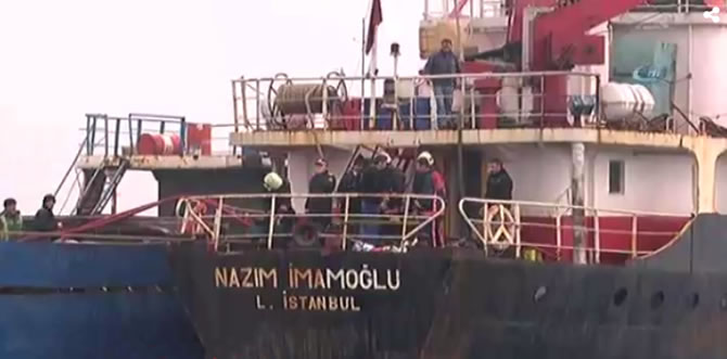 M/V Nazım Imamoglu adlı gemide yangın çıktı
