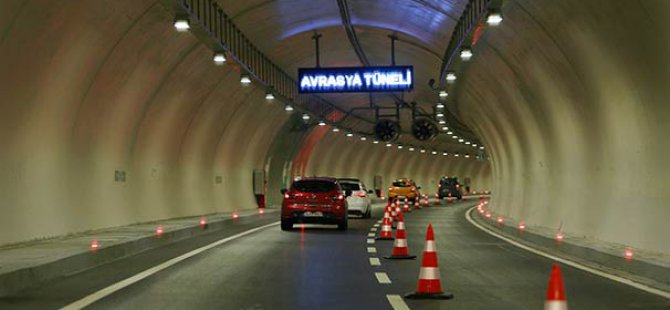 Avrasya'dan geçen araç sayısı 1 milyonu aştı