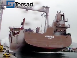 Balık yemi taşıma gemisi M/S NYKSUND denize indirildi