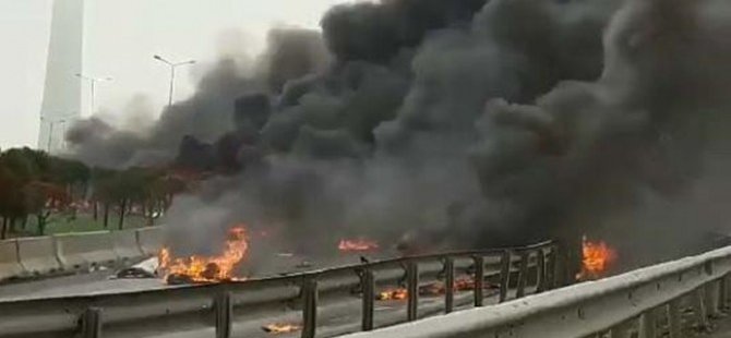 İstanbul'da helikopter düştü! Çok sayıda ölü var!