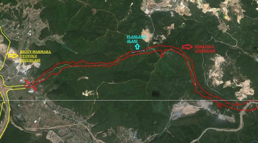 Kuzey Marmara Otoyolu ormanı bıçak gibi kesecek