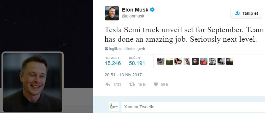Tesla, elektrikli kamyonunu sonbaharda tanıtacak