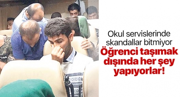 Okul servisiyle kaçak göçmen taşımacılığı