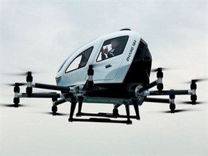 İşte yolcu taşıyabilen 4 pervaneli drone!