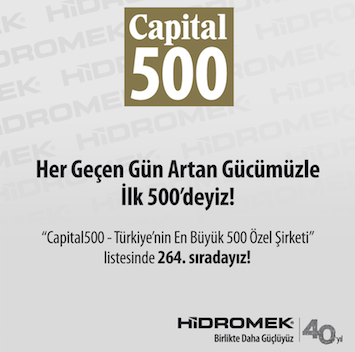 Hidromek bir kez daha Türkiye’nin devler listesinde