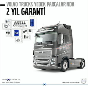Volvo Trucks orijinal yedek parçaları artık 2 yıl garantili