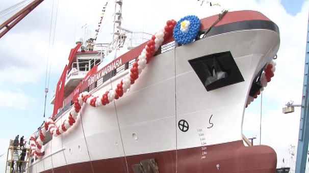 İlk yerli araştırma gemisi denizle buluştu
