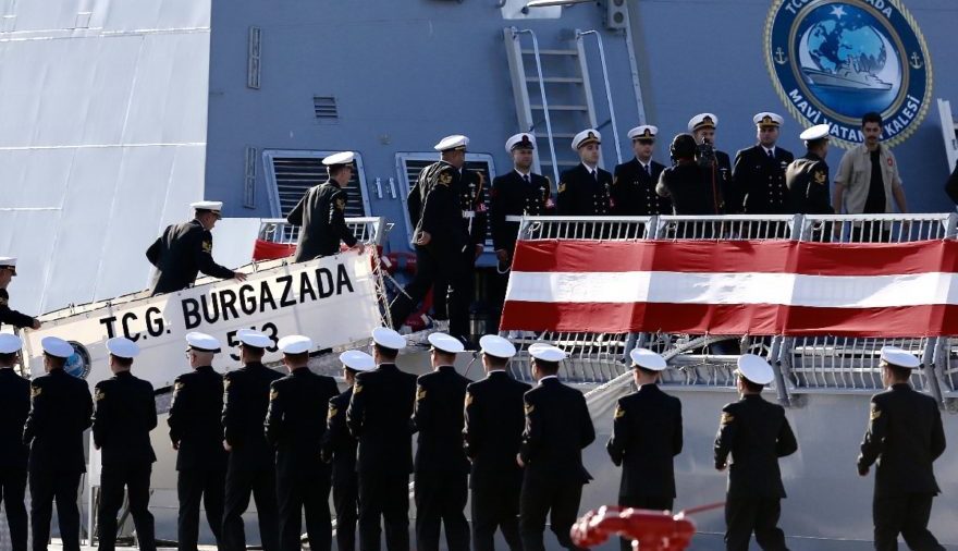 TCG Burgazada denize indi, Aydınreis'in ilk kaynağı yapıldı