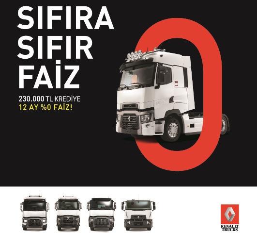 Renault  Trucks’tan  sıfıra sıfır faiz kampanyası