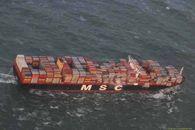 MSC ship loses containers overboard in North Sea storm
