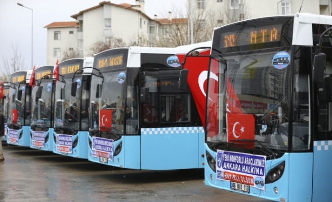 Ankara'da toplu taşımanın rengi mavi olacak