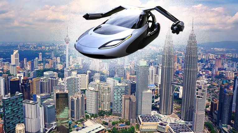 Uçan oto, toplu taşıma ve nakliyede kullanılacak