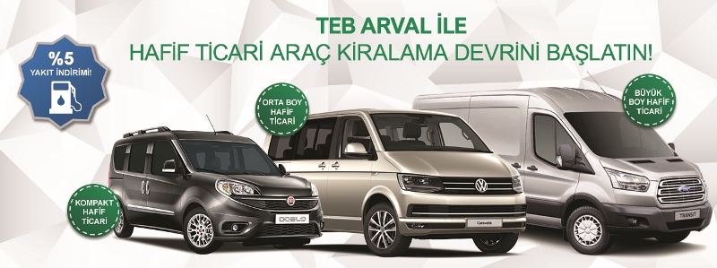 TEB Arval’da hafif ticari araç kiralama dönemi