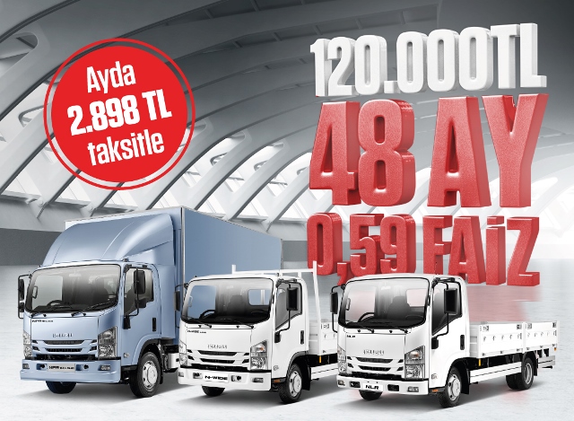 Ticari araç isteyenlere Isuzu'dan cazip ödeme koşulları