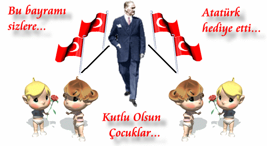 Bugün 23 Nisan neşe doluyor insan