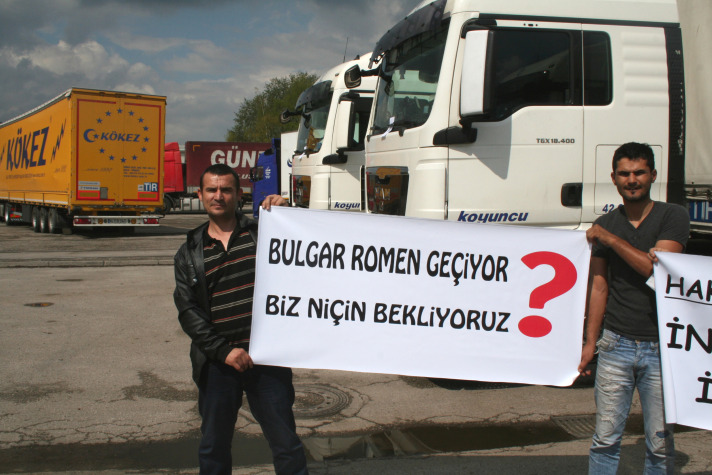 Şoförler Slovenya'ya 'artık yeter' dedi