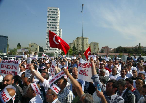 Sevis şöförleri eylem yaptı