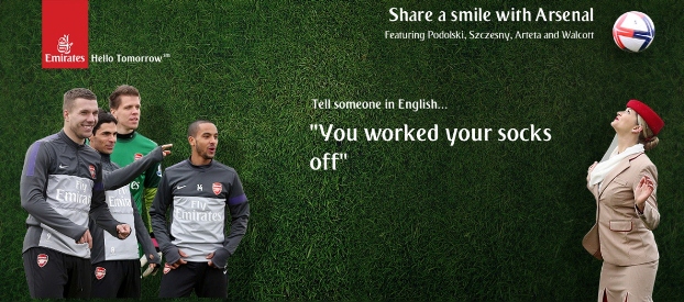 Emirates'in konukları Arsenal'li futbolcular