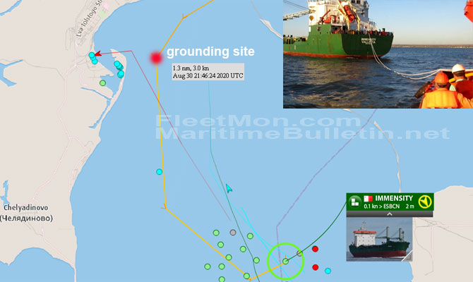 Türk sahipli yük gemisi Karadeniz'de karaya oturdu