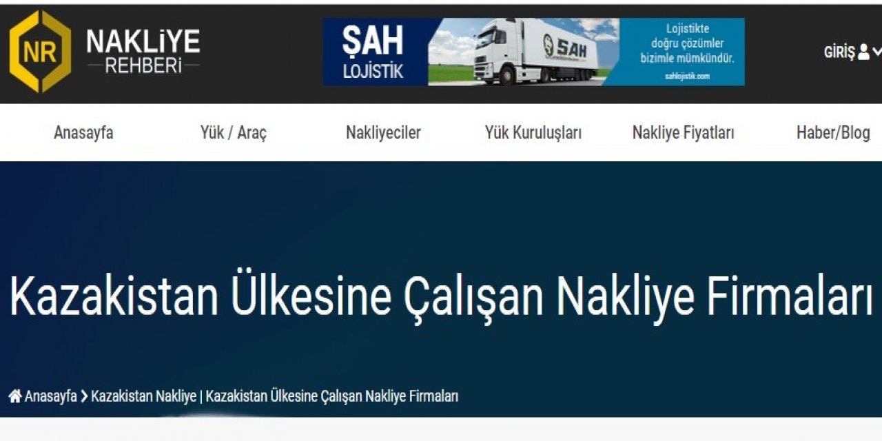 Kazakistan ihracat, ithalat ve lojistik firmaları Nakliye Rehberi’nde