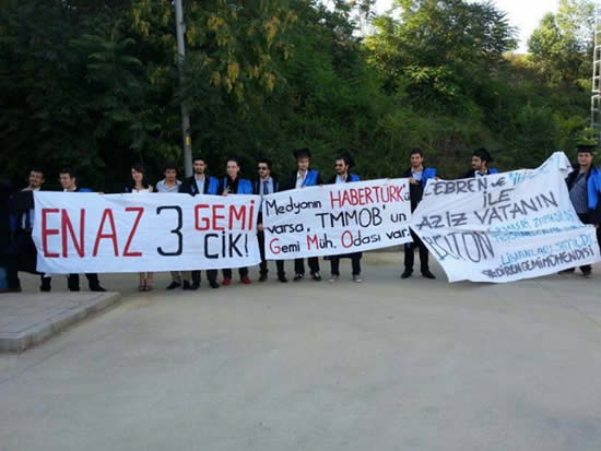 İTÜ Gemi İnşaa'dan Gezi protestosu