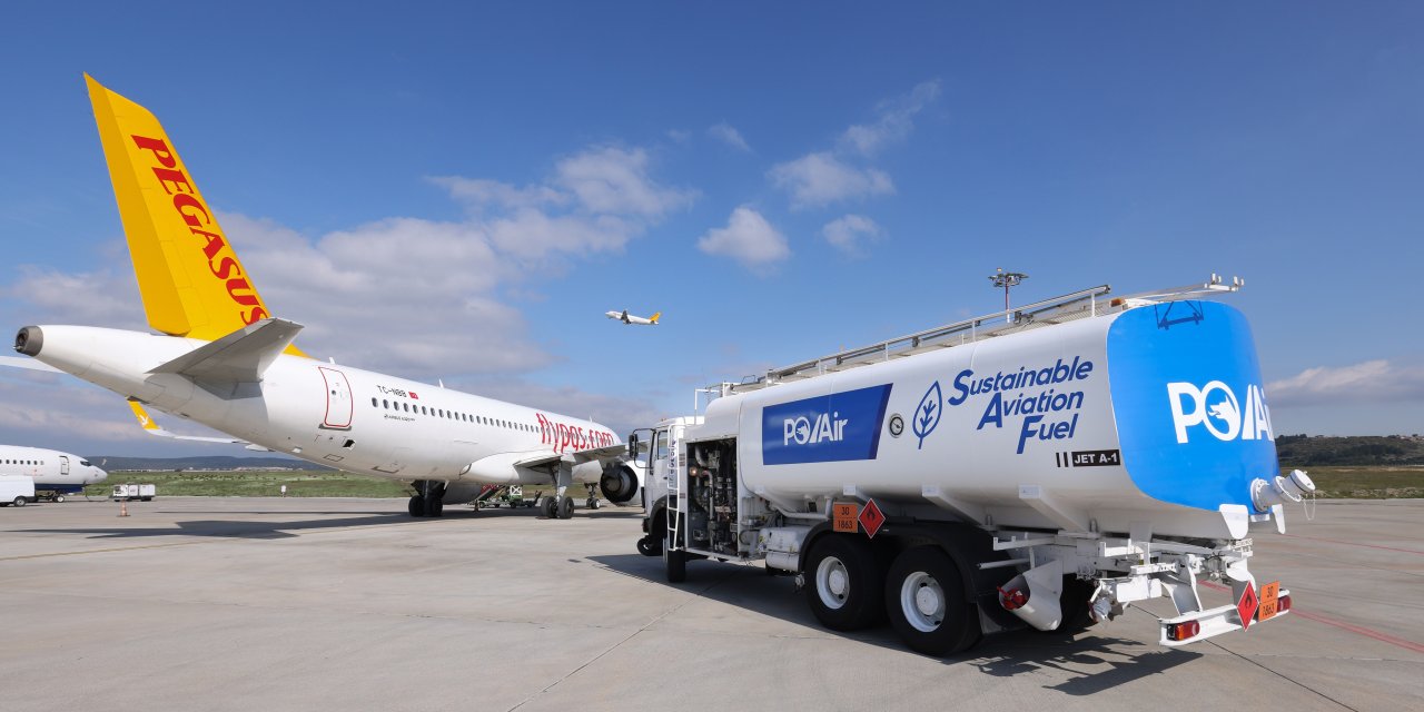 Pegasus, Petrol Ofisi'nin çevreci yakıtı SAF ile ilk uçuşunu yaptı