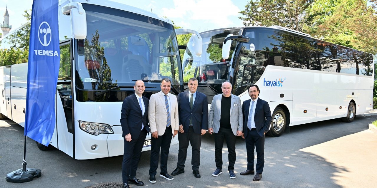 Uçak yolcuları İstanbul'un iki havalimanına da TEMSA'nın Havaist otobüsleriyle gidecek