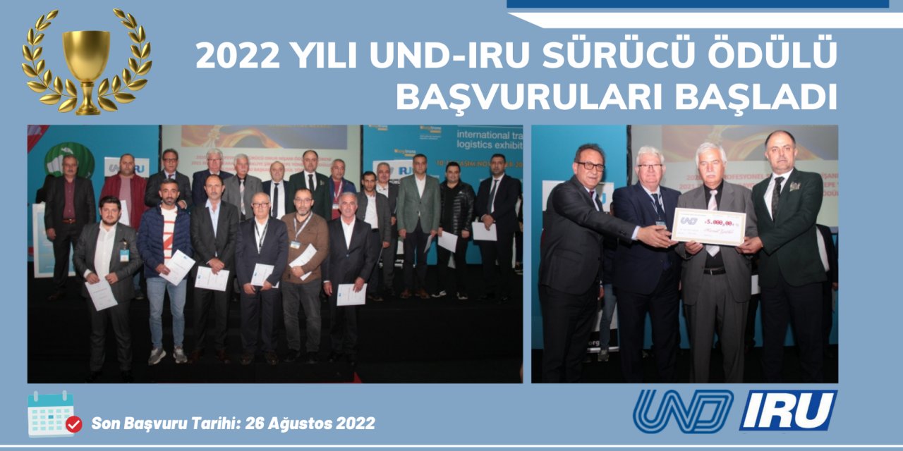 UND-IRU, “En İyi 5 Sürücü Ödülü” için başvurularınızı bekliyor