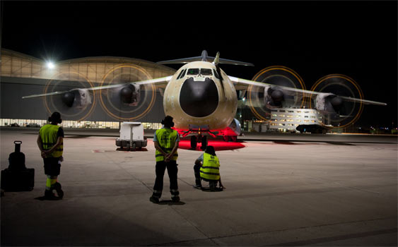 Türkiye’nin ilk A400M uçağı, motor çalıştırdı