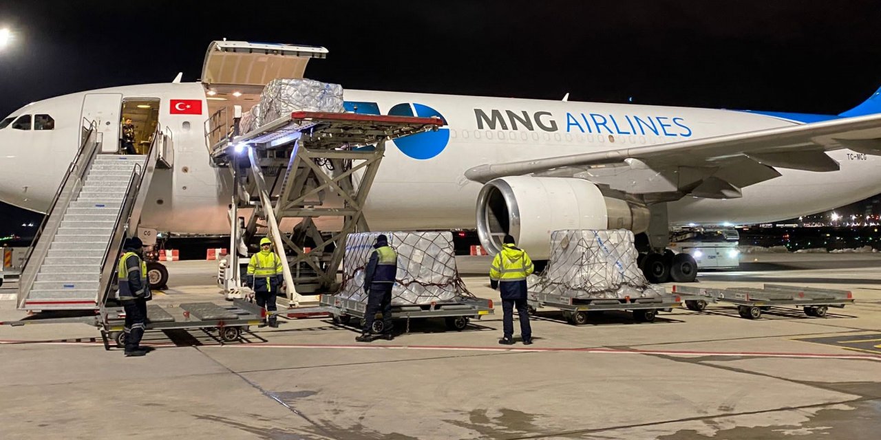 MNG Havayolları, 44 ton yardım malzemesini afetzedelere ulaştırdı