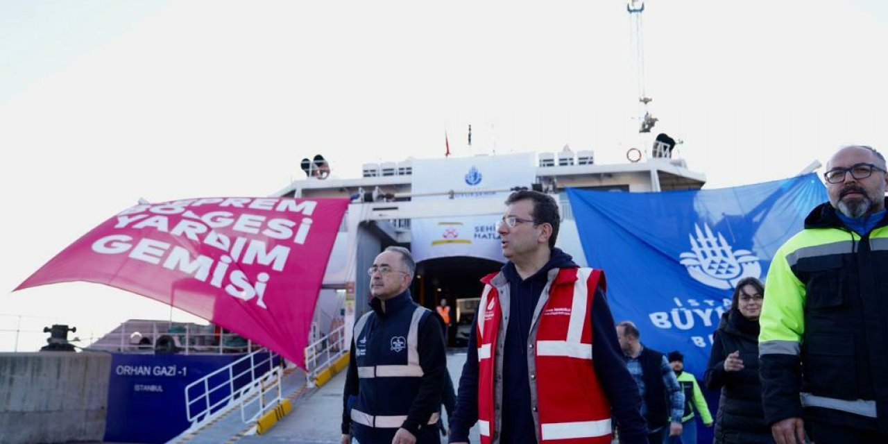 İBB'nin iki gemisi Hatay'da çalışmalara başladı