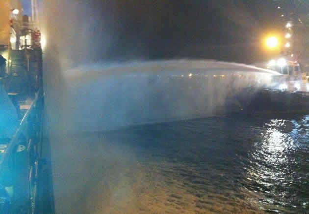 Derince Limanın'da gemide yangın