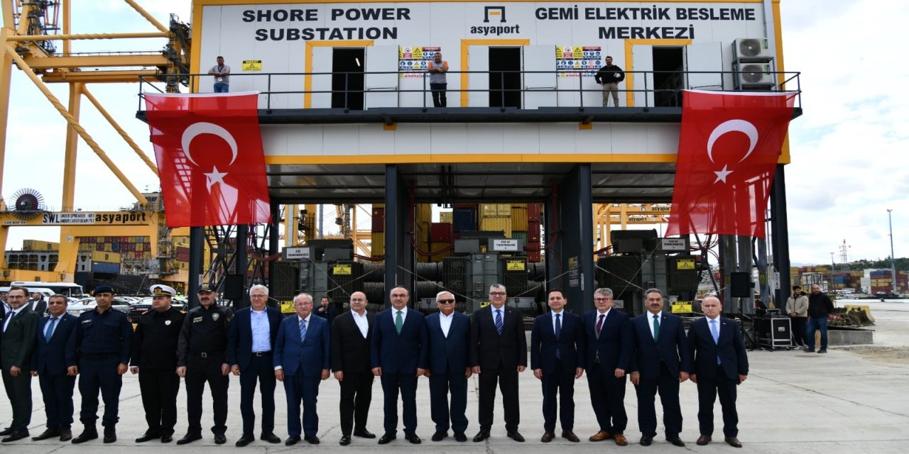 Asyaport'ta Yüksek Gerilimle Gemi Elektrik Besleme Tesisi Açıldı
