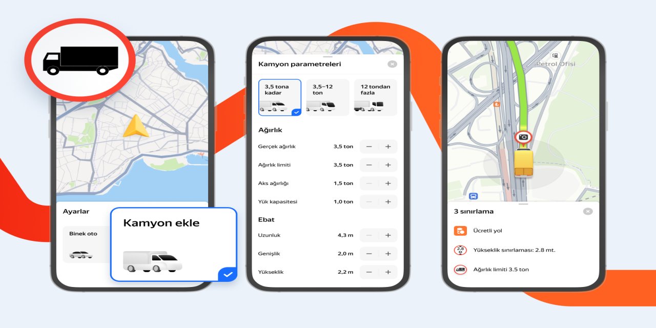 Yandex Maps'ten, Kamyonlara Özel Navigasyon