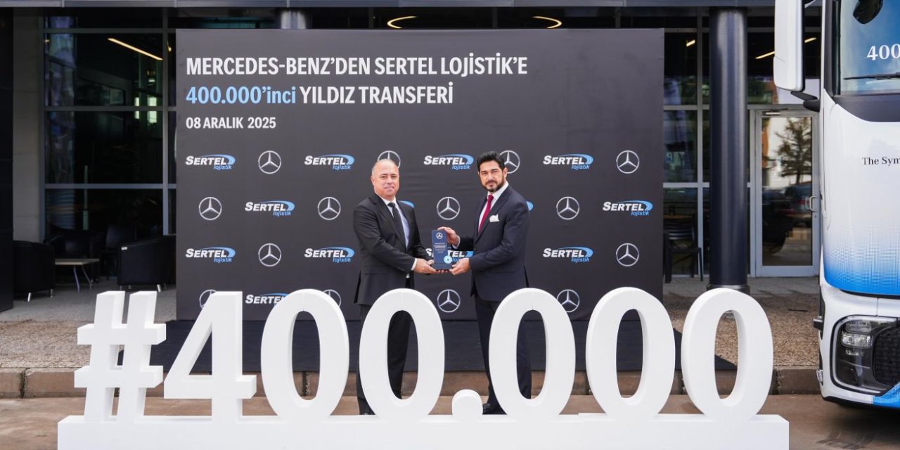 Aksaray'da üretilen 400 bininci Mercedes kamyonu Sertel Lojistik aldı