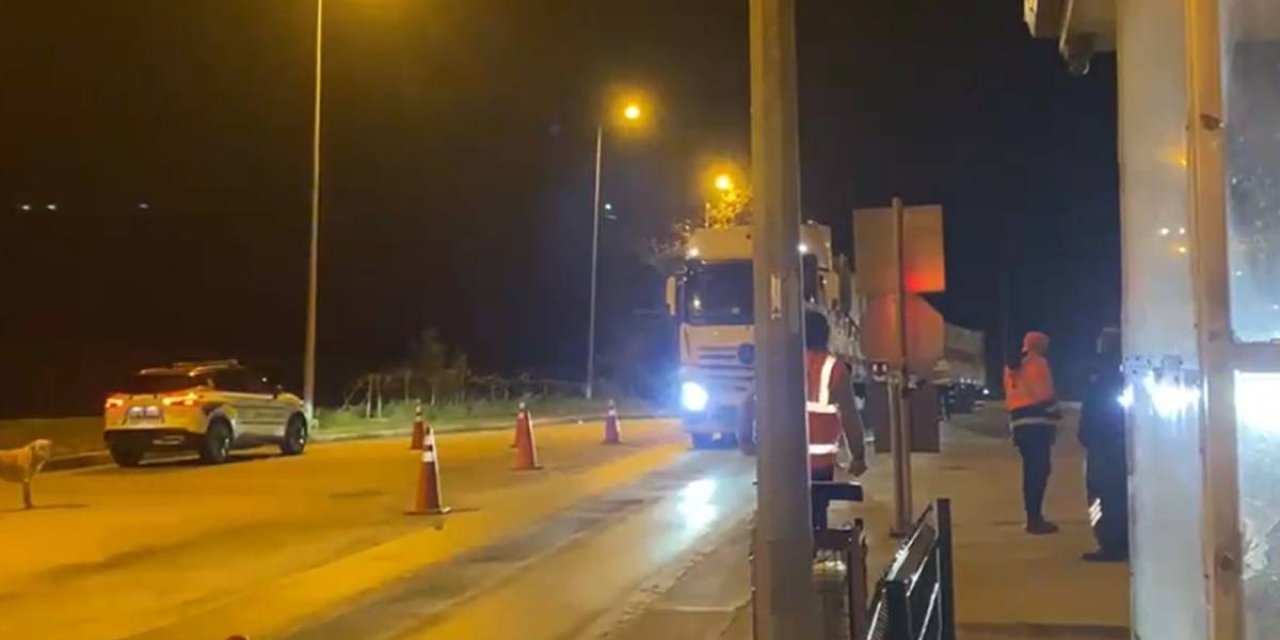 Plakalarını kapatarak kantara girmeyen tırlara binlerce lira ceza