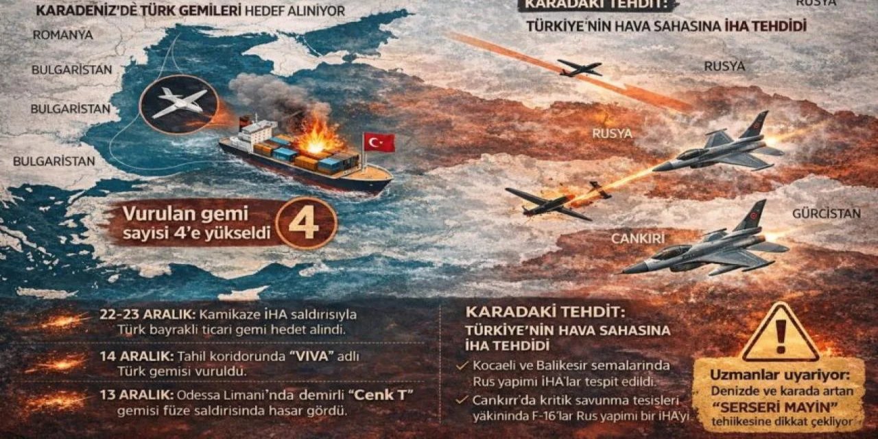 Türk gemisine Karadeniz’de kamikaze İHA saldırısı