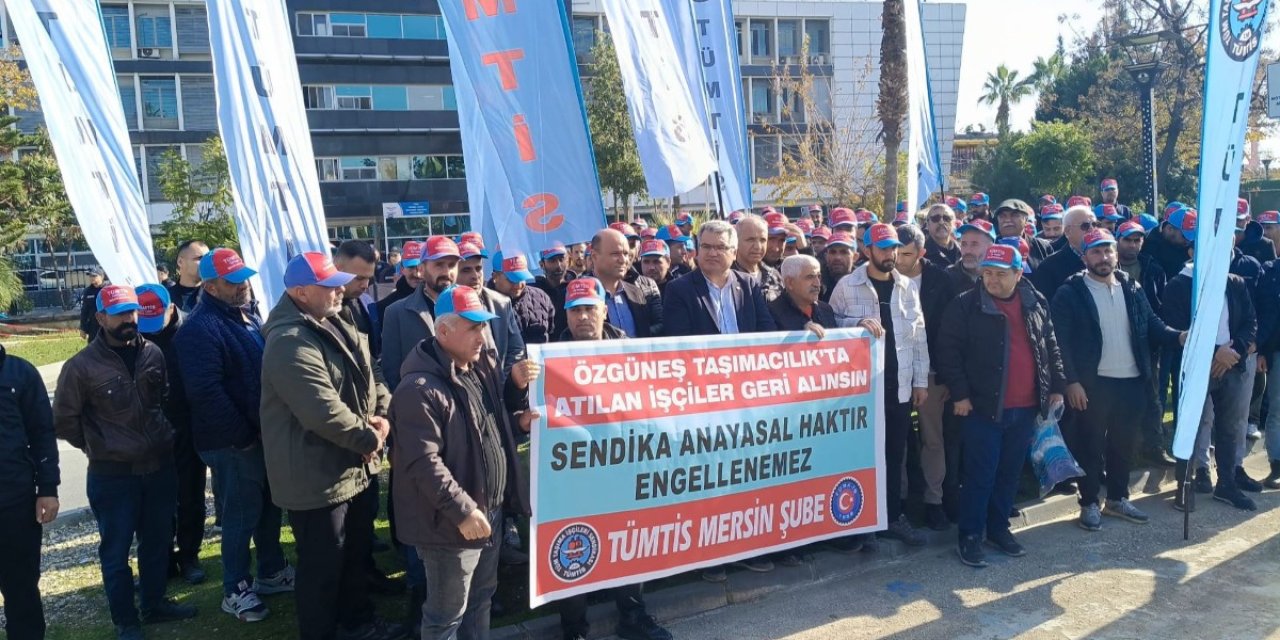 Mersin Limanı'nda işçi protestosu
