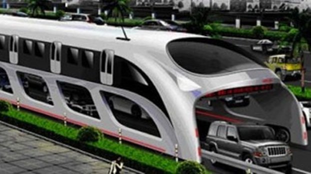 Çinliler içinden araba geçen otobüs tasarladı