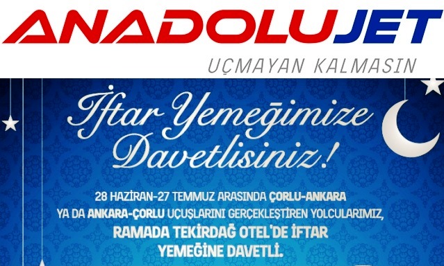 AnadoluJet ile iftara davetlisiniz