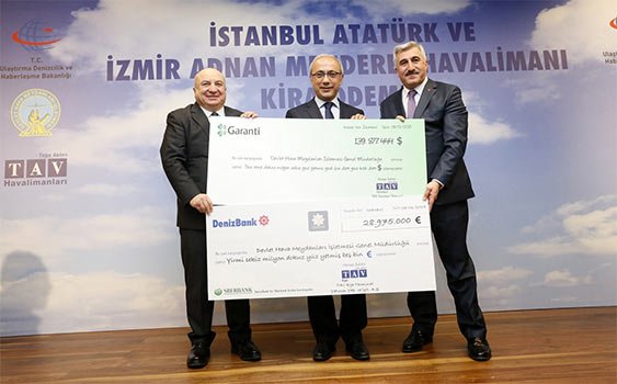 TAV’dan DHMİ’ye 174,6 milyon lira kira ödemesi