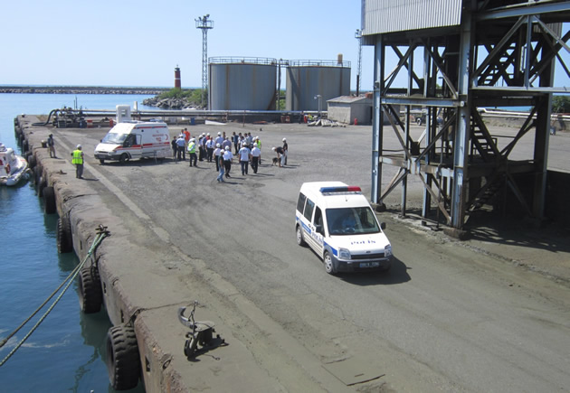 Hopa Liman Tesisi ISPS Kod  2013 tatbikatı yaptı