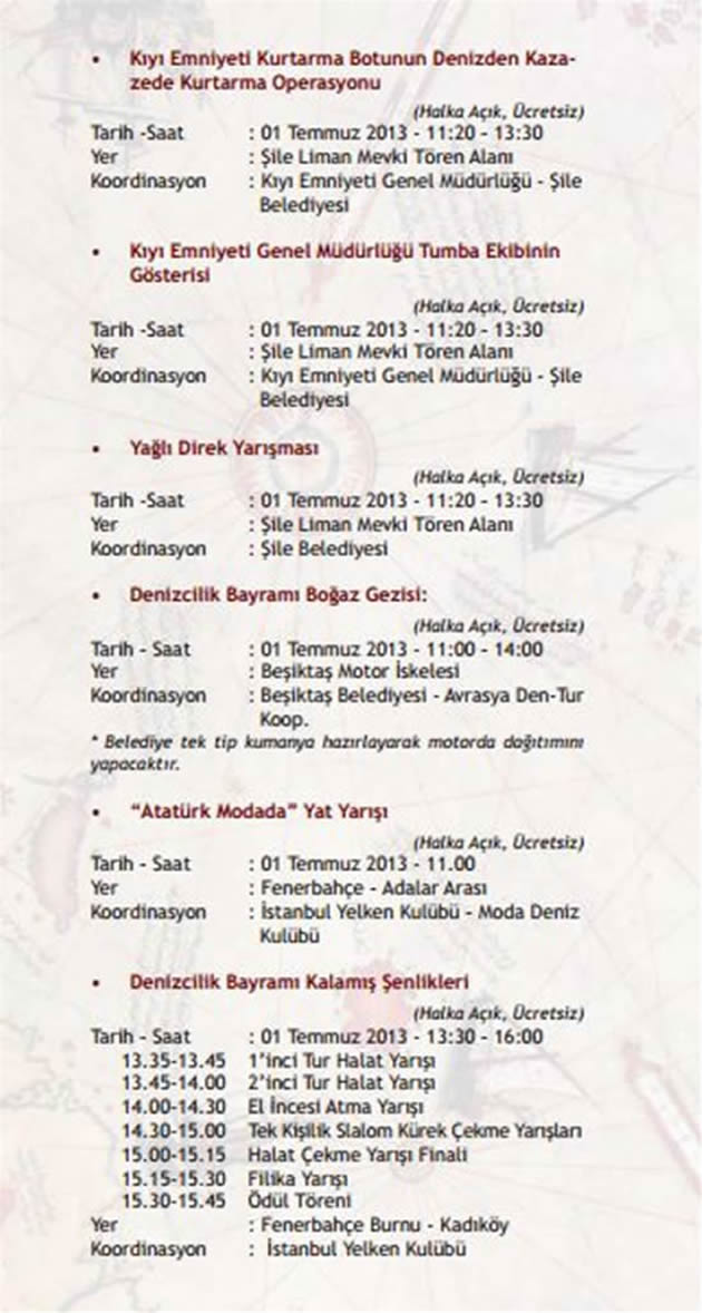 Kabotaj Bayramı İstanbul programı belli oldu