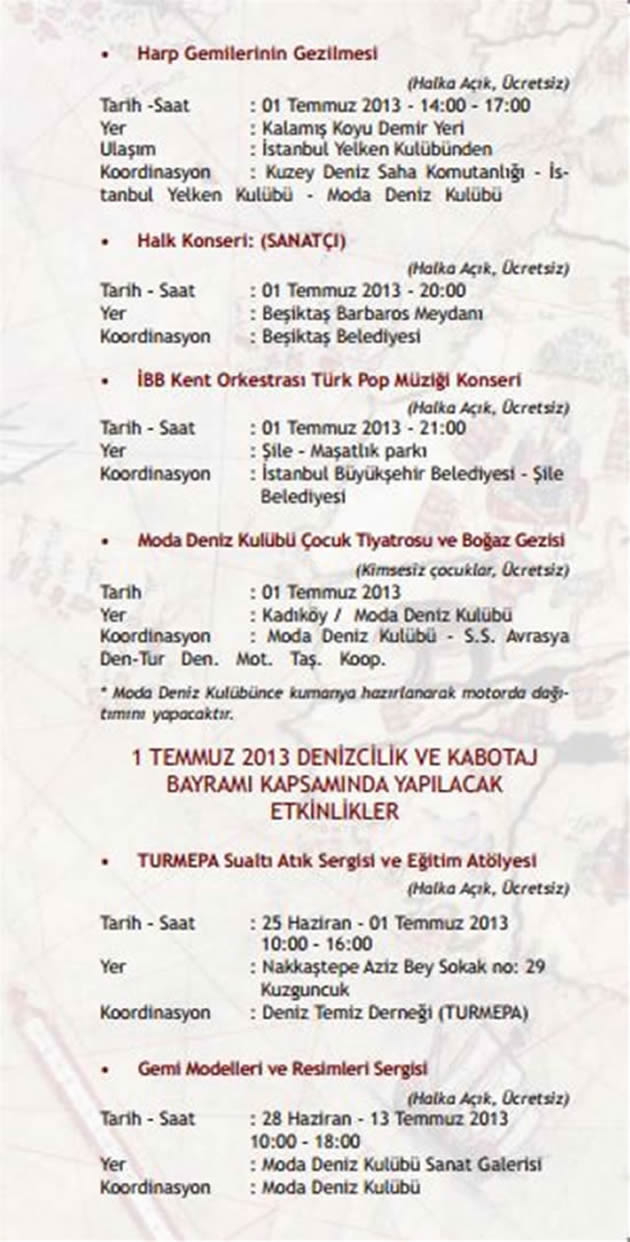 Kabotaj Bayramı İstanbul programı belli oldu