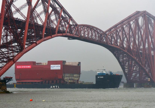 Huge Section of HMS Prince of Wales Arrives in Rosyth